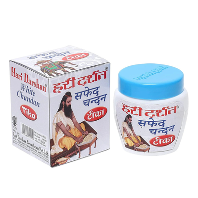 Hari Darshan White Chandan Tika 40gm – Sacred Tilak for Daily Pooja
