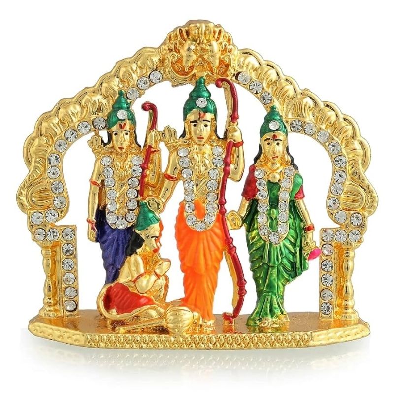 Kulin Ramdarbar Idol | Ram Sita Lakshman Hanuman Murti for Home Temple & Pooja | Symbol of Devotion & Family Harmony