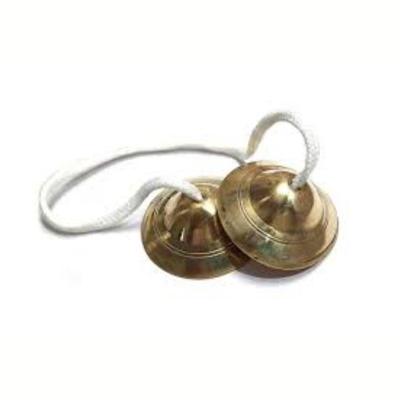 Manjeera Pital 1N Pair – Traditional Brass Temple Bells for Pooja