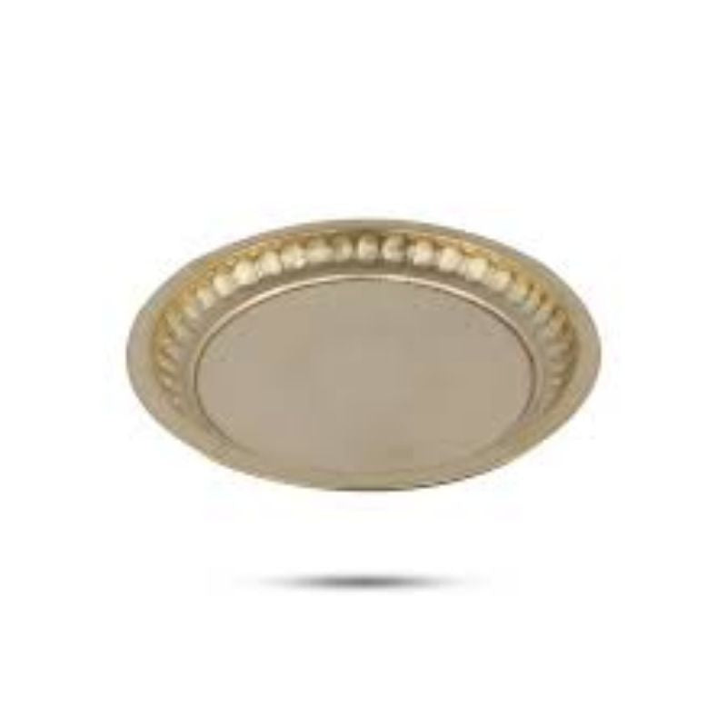 Tamba Pooja Thali – Traditional Copper Plate for Hindu Rituals, Aarti & Offerings